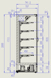 Wandkühlregal MRC250 - 256cm breit