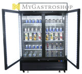 Kühlregal / Getränkekühlschrank mit 2 Glastüren