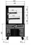 Kühlvitrine ATSE - 150cm breit - Kuchenvitrine / Tortenvitrine